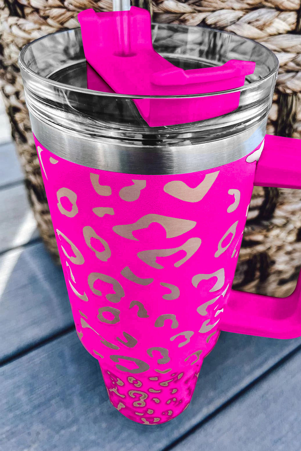 Purple Leopard Spotted 304 Stainless Double Insulated Cup 40oz