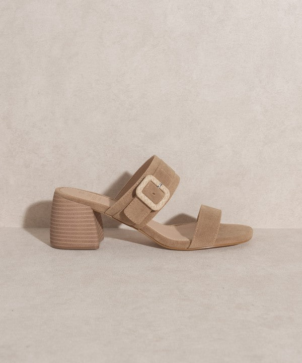 Nicole - Buckle Block Heel Sandals