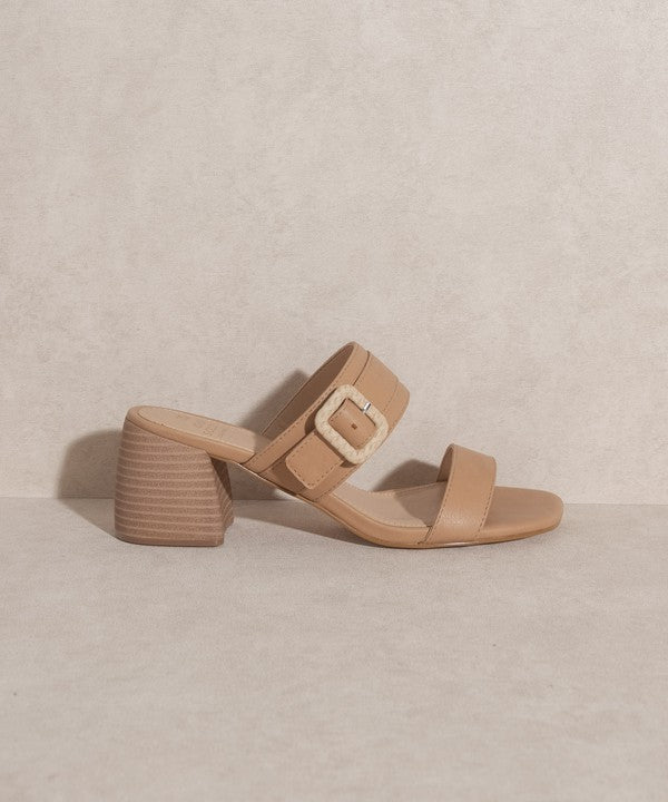 Nicole - Buckle Block Heel Sandals