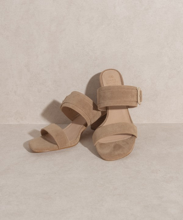 Nicole - Buckle Block Heel Sandals