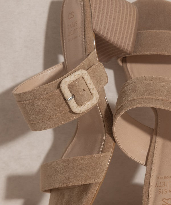 Nicole - Buckle Block Heel Sandals