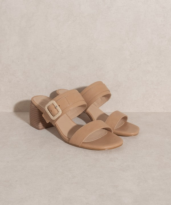 Nicole - Buckle Block Heel Sandals