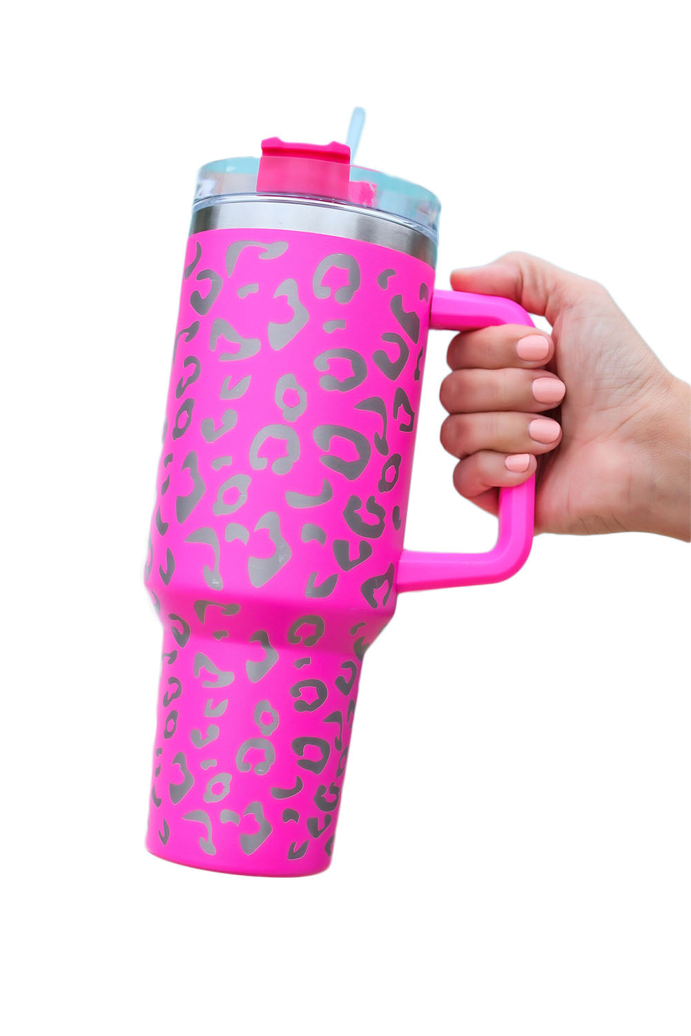 Purple Leopard Spotted 304 Stainless Double Insulated Cup 40oz