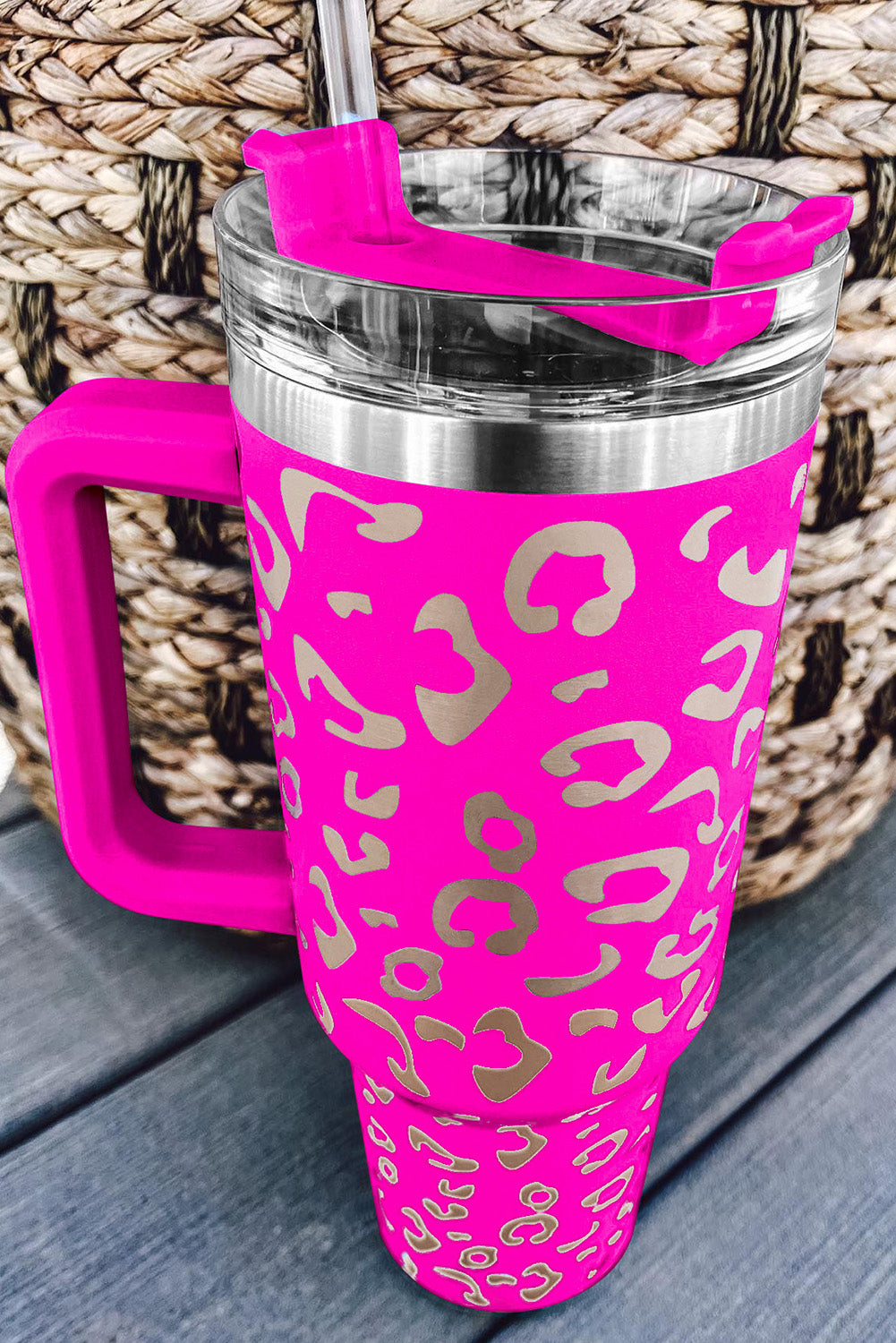 Purple Leopard Spotted 304 Stainless Double Insulated Cup 40oz