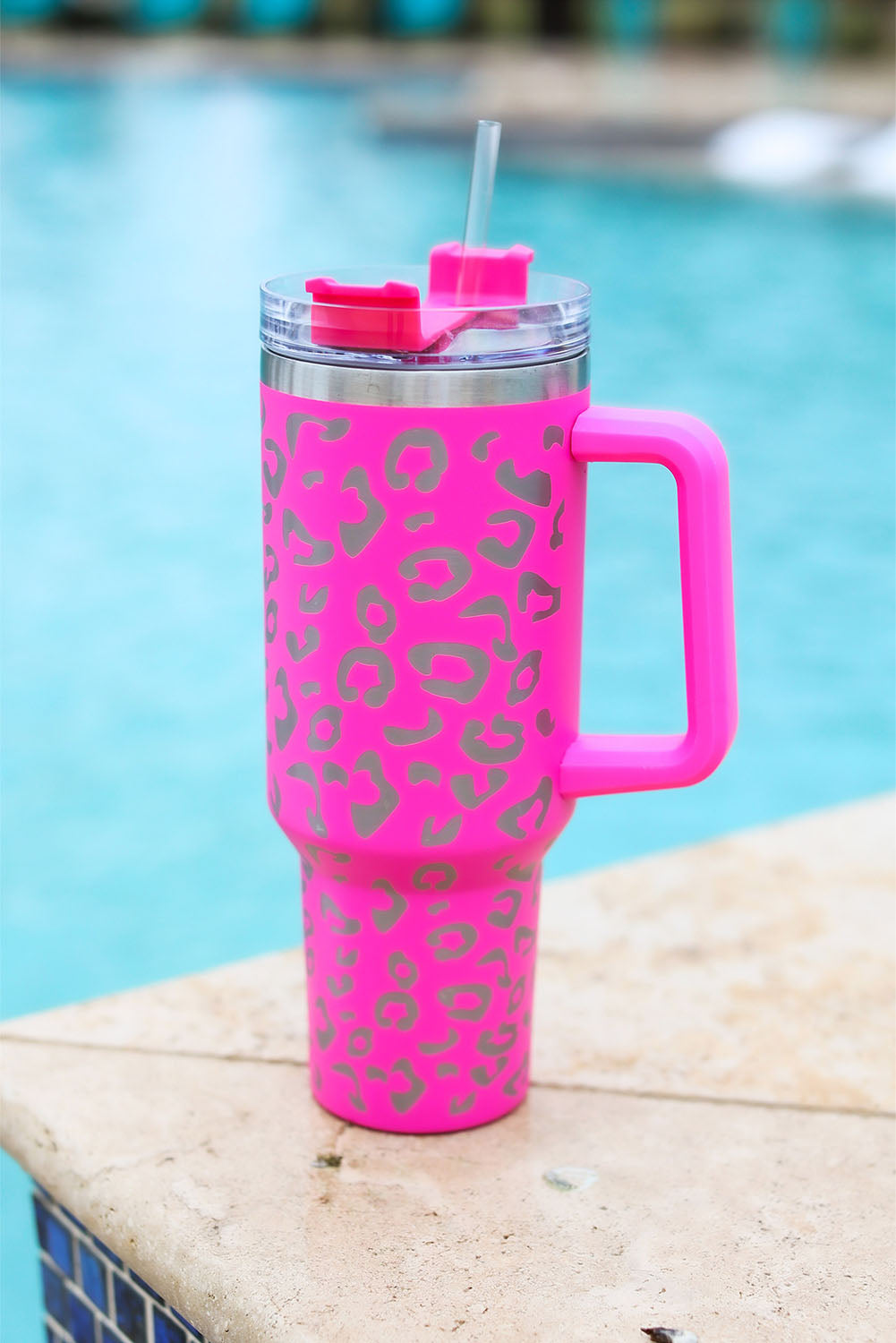 Purple Leopard Spotted 304 Stainless Double Insulated Cup 40oz