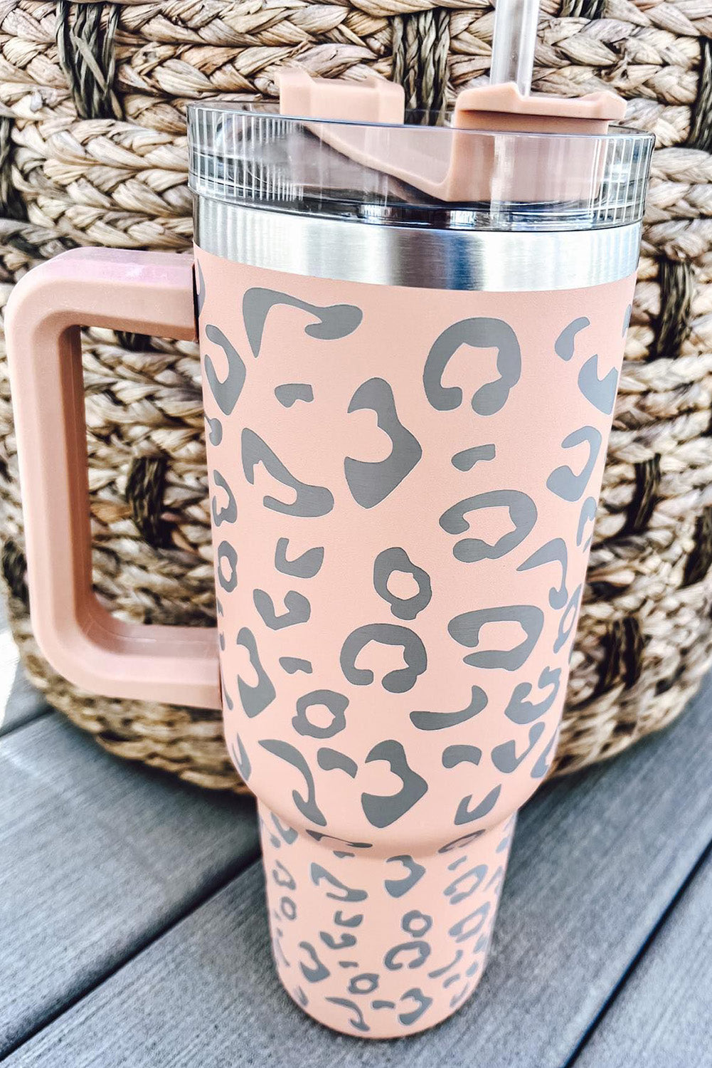 Purple Leopard Spotted 304 Stainless Double Insulated Cup 40oz