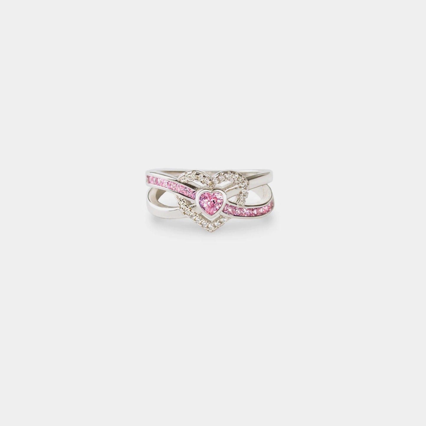 Heart Shape Zircon 925 Sterling Silver Ring