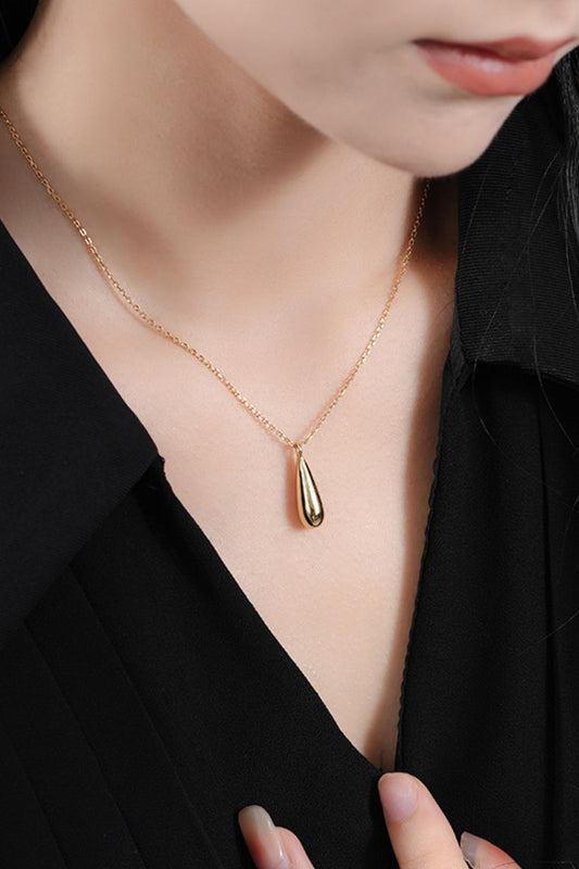 18K Gold-Plated Teardrop Necklace