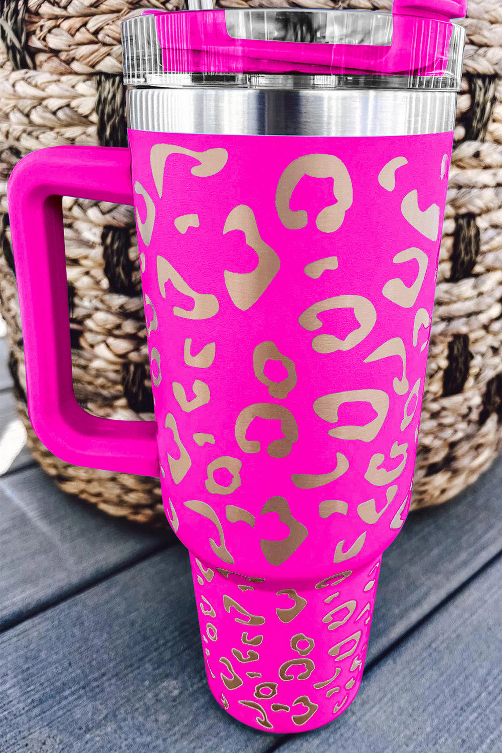 Purple Leopard Spotted 304 Stainless Double Insulated Cup 40oz