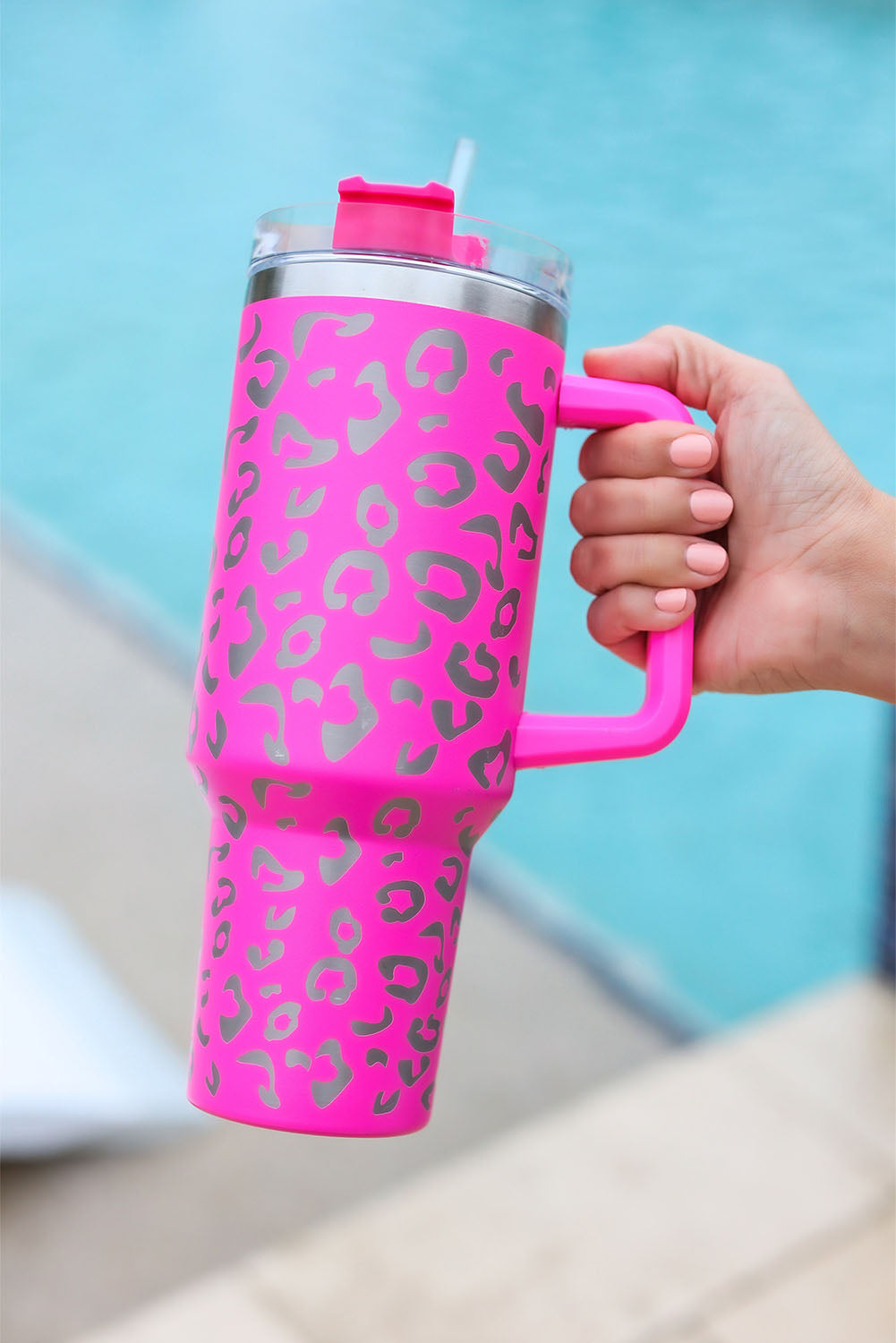 Purple Leopard Spotted 304 Stainless Double Insulated Cup 40oz