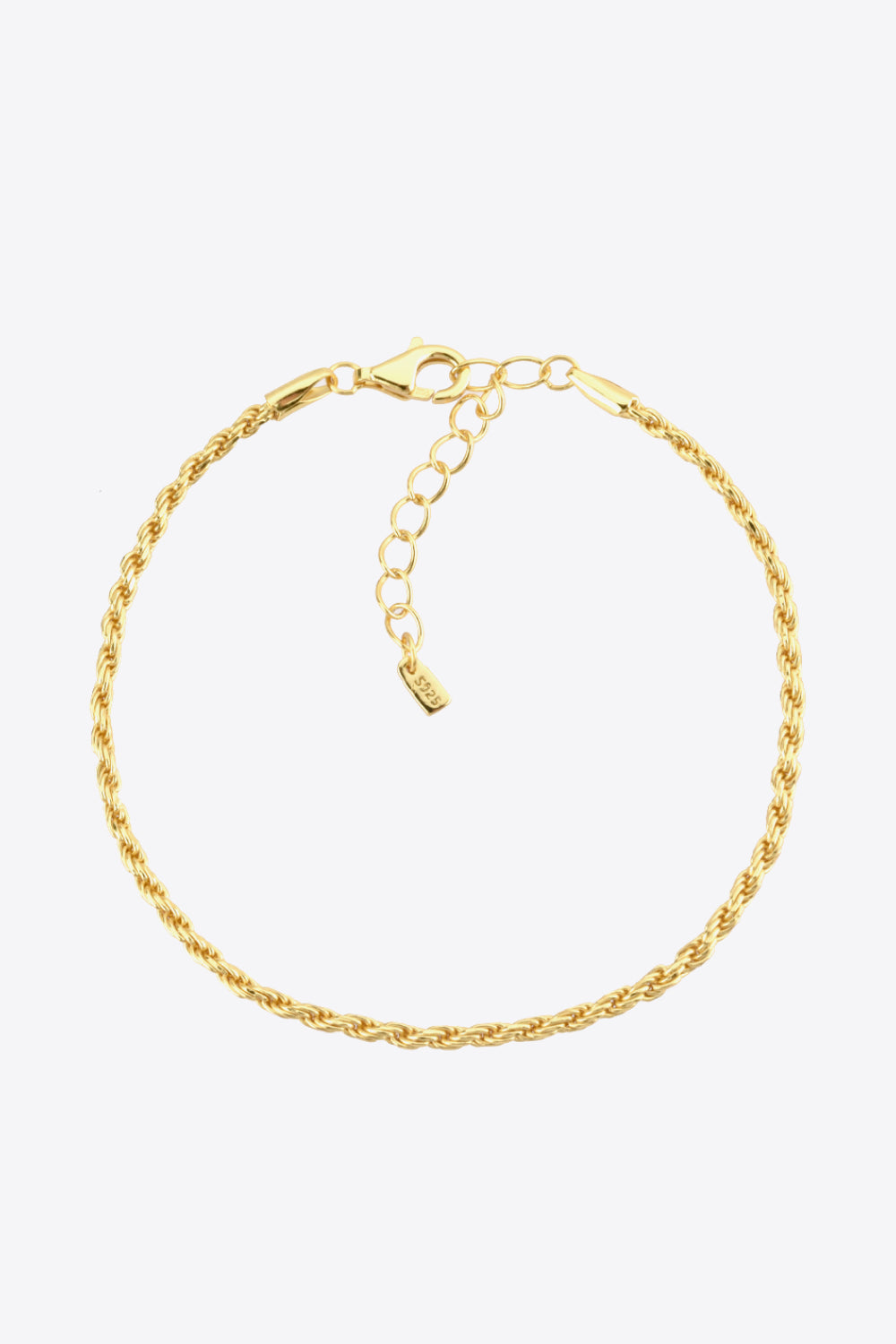 Rope Bracelet - 925 Sterling Silver, Platinum-plated, 18K Gold-plated