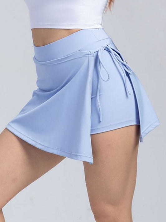 Tied High Waist Active Shorts