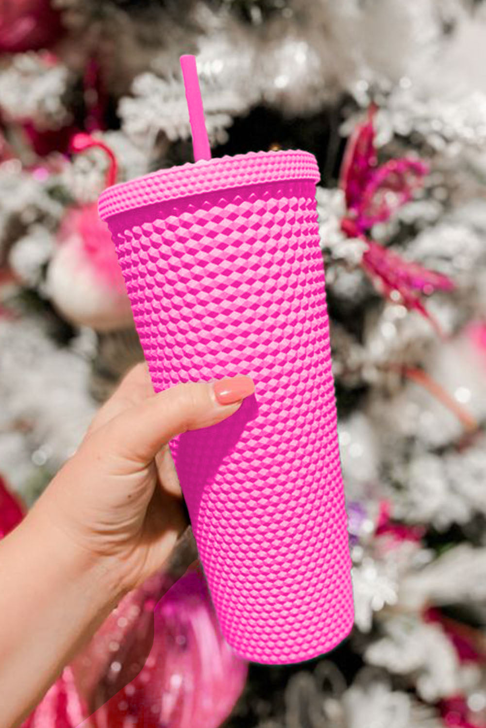 Black Reusable Matte Plastic Tumbler Cup