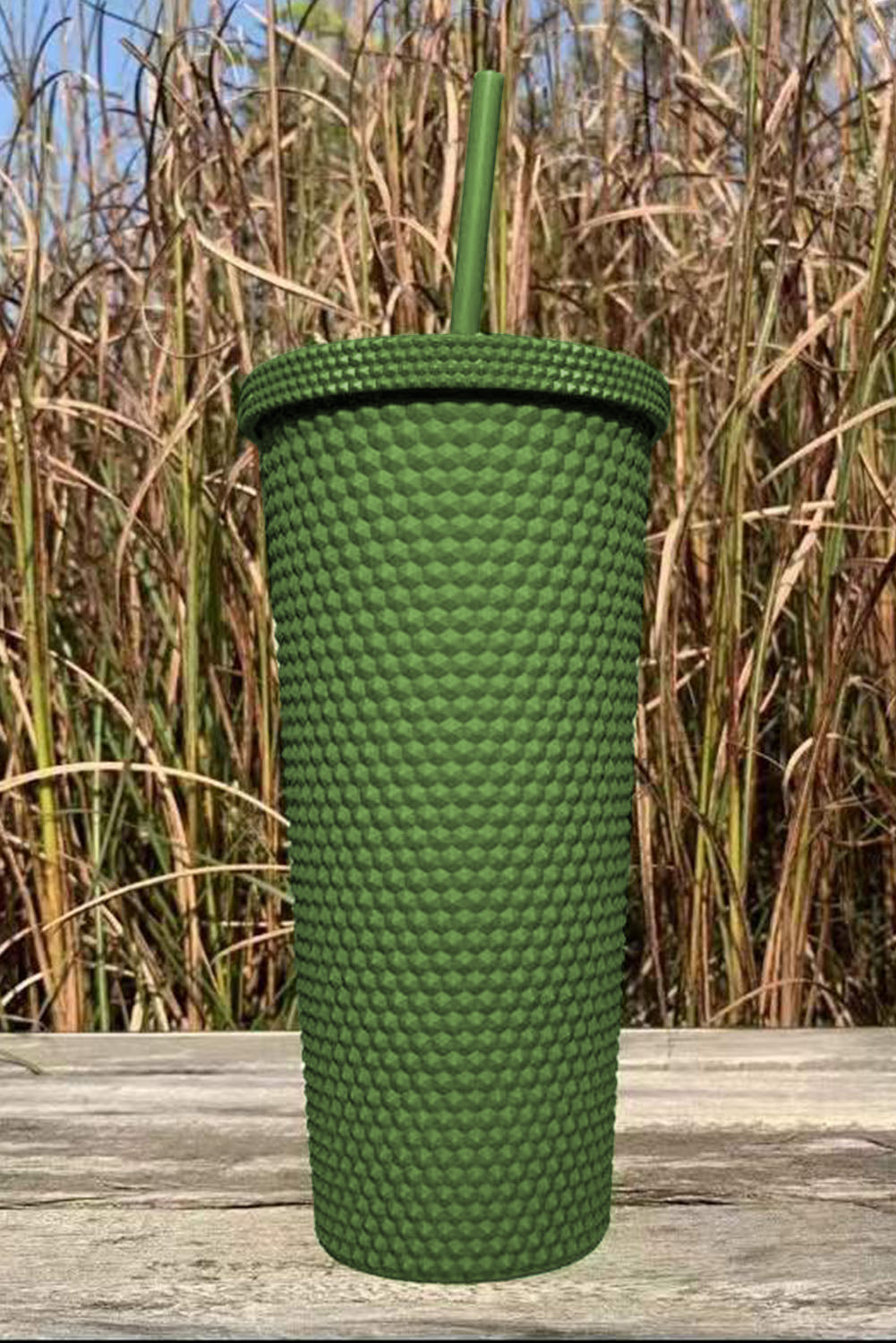 Black Reusable Matte Plastic Tumbler Cup