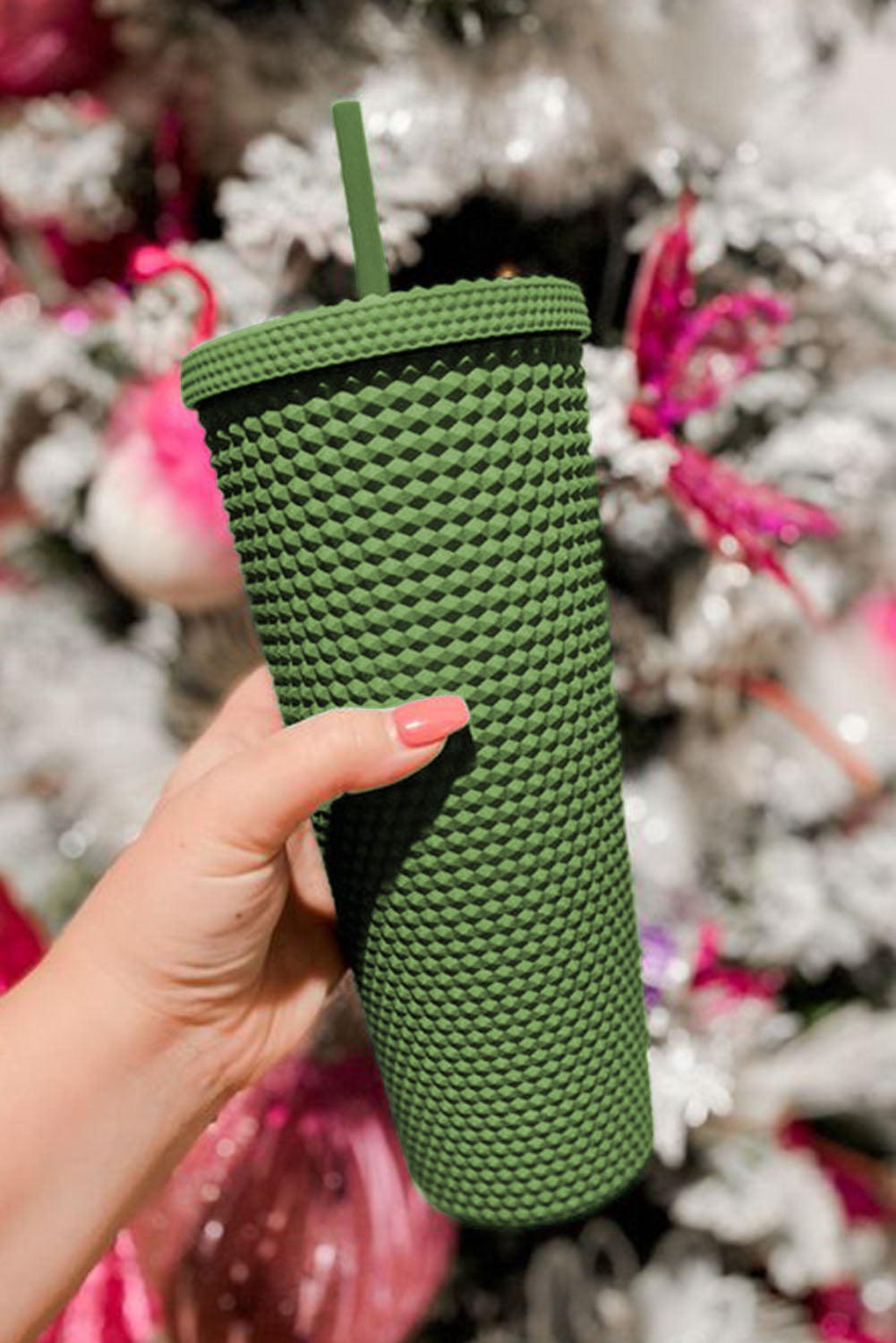 Black Reusable Matte Plastic Tumbler Cup