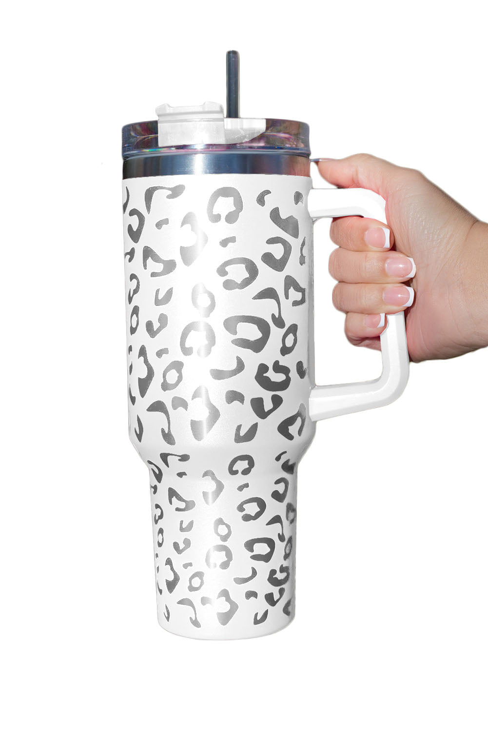 Purple Leopard Spotted 304 Stainless Double Insulated Cup 40oz